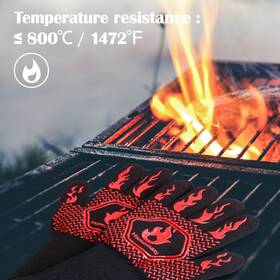 B145833ynygk6256 Homemaxs 1parirs Extreme Heat Resistant Gloves Bbq Grilling Cooking Oven Glove Mitts
