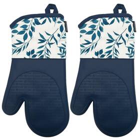 Homewear 722885563912 Delaney Silicone Oven Mitts Set - Extra Long Heat Resistant Kitchen Gloves