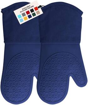 Homwe 850035221044 Professional Silicone Oven Mitt Mitts With Quilted Liner Pot Holders