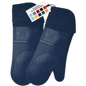 Homwe 850035221150 Extra Long Professional Silicone Oven Mitt Mitts With Quilted Liner Po