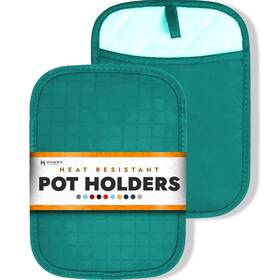 Homwe 850035221396 Silicone Kitchen Pot Holders With Pockets 2 Pc Set Trivets Steam And