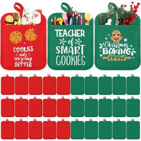 B0d8pybpg7 Hoolerry 30-pack Pot Holders With Pocket Cotton Oven Pads 7x9 Inch Kitchen Bake Bulk R