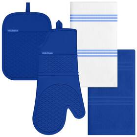Gwj0012 Hulosan Oven Mitt And Pot Holders Sets Quilted Cotton Terry Cloth Non-slip Holde