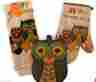 Hv05-057-352-35 Towel Womens Owned Owl Kitchen Set Happy Friendsgiving Pot Holder Oven Mitt Nwt 825540067784