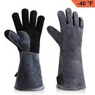 Hw-2415-bg-a Ozero Upgrade Welding Bbq Gloves Heat Resistant Leather Grill Glove