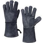 Hw-2416-g-a Ozero Heat Resistant Grill Gloves Leather Bbq Glove 0755101207147