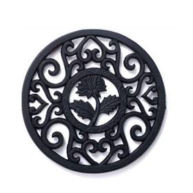 Hwagui 783973272710 Japanese Cast Iron Trivets Round Trivet With Rubber Pegs For Kitchen Teapot S