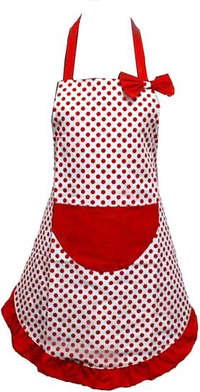 Cominhkpr48338 Hyzrz Lovely Lady Red Dot Kitchen Flirty Canvas Restaurant Cake Funny