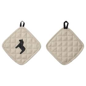 505.501.70 Ikea H Sthage 50550170 Pair Hasthage Pot Holder Horse Pattern 8x8 Inch