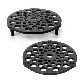 Iprouder 789091741039 Cast Iron Trivet 2 Pcs Set 8-inch Meat Rack Grate For Dutch Ovens R