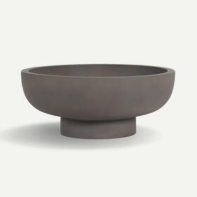 Jjhcfb0012024 Jade And Juno Home Concrete Fruit Bowl/holder - Kitchen Counter Large Dark Gray Ash Cloud