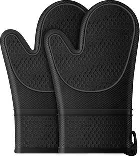 Jamestry 780748673772 Silicone Oven Mitts 500 Heat Resistant With Soft Cotton Lining An