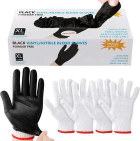 Fb-janmercy-1777 Janmercy 100 Pcs Grilling Gloves Kit Disposable Bbq With 2 Pairs Cotton Liners Gr