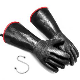 1472 Jenpos 618202994746 Bbq Gloves - F Thicken With S-hook 14 In Kitchen Oven Mitts Waterpro