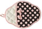 Jessie Steele Polka Dot Scalloped Pott Mitt Brown And Pink 812258011956