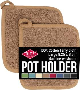 030061 John Ritzenthaler Co Ritz Terry Potholder And Hot Pad Unparalleled Heat Resistant Durable 100% Cotton
