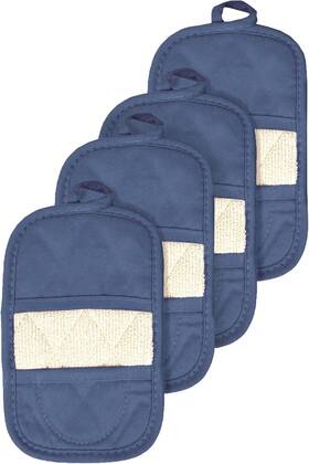 056224 John Ritzenthaler Co Ritz Royale Collection Pot Holder Federal Blue 4 Count