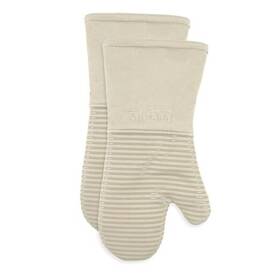 Pac2som42 John Ritzenthaler Co All-clad Silicone Oven Mitts Heat Resistant Up To 500 Degrees - 2 Pack Almond
