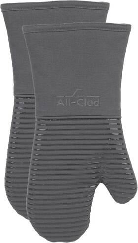 Pac2som70 John Ritzenthaler Co All-clad Silicone Oven Mitts Heat Resistant Up To 500 Degrees - 100% Cotton And S
