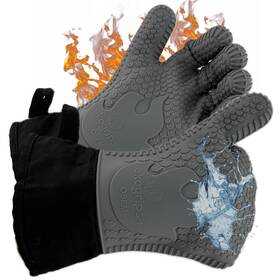 Jolly Green Products 850011132111 Ekogrips Premium Silicone Oven Mitts - Comfy Waterproof Bbq Gloves For Gri