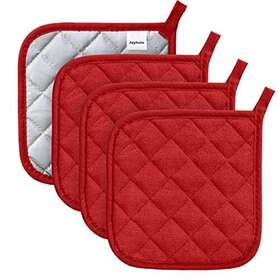 Joyhalo 011673095080 4 Pack Kitchen Heat Resistant Pot Holders Sets Oven Hot Pads Terry Cloth