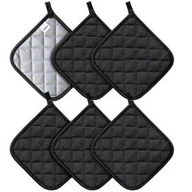 Joyhalo 708111216920 6 Pack Pot Holders For Kitchen Cotton Oven With Great Heat Resistance Non Slip
