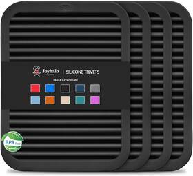 Joyhalo 726084762589 4 Pack Trivets For Hot Dishes - Pads Kitchen 9ftft X 12ftft Silicon