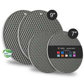 Joyhalo Jh-sph-gray-7in 9in Trivets For Hot Dishes - Pads Kitchen Silicone Pot Holders P