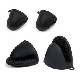 Jujingping 658358978641 Silicone Oven Mitts Heat Resistant Hot Pot Holders Set For Kitchens - Mini Ov