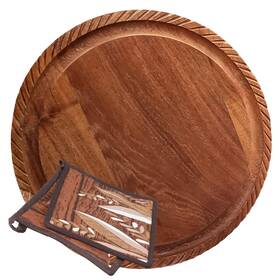 K & R 060904130000 Wood Trivet For Hot Pots And Pans Natural Acacia