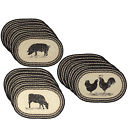 K239004-239013-239014 Mozlly Cwi Gifts Sawyer Mill Pig Jute Placemats 769498025130