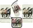K4-v004 Kay Dee Designs 4 Piece Running Horses Kitchen Set 2 Terry Towels Oven Mitt Potholder 789603335435