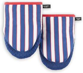 Kate Spade New York 028332712620 Botanical Stripe Mini Oven Mitt 2-pack Set 5.5 Inch X 8 Blue