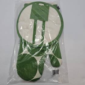 Kate Spade New York 028332817110 Joy Dot Oven Mitt And Pot Grabber 2 Pack Set 8 Inch Round