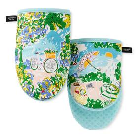 B0dvbmq35w Kate Spade New York Spring Garden Mini Oven Mitt 2-pack Set Heat Resistant 100