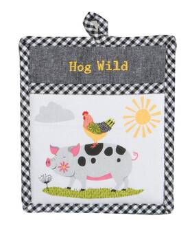 Kay Dee 723886548427 Designs Farm Charm Pig Pocket Mitt Pot Holder 8 X 10 Various