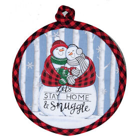 H6292 Kay Dee Designs Kitchen Pocket Oven Mitt Cuddle Weather Snowman Christmas
