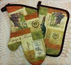 Kay Dee Designs Oven Mitt And Potholder Set French Wines New Free Shipping 723886462051