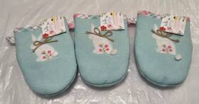 3-grabber-mitts Kay Dee Designs R9405 Inch Hello Spring Bunny Quilted 5.5 X 7.5 Mint Multicolor