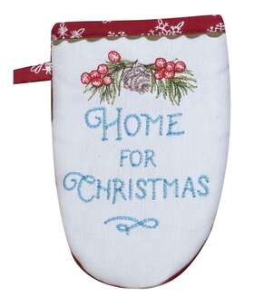 H3495 Kay Dee Our Christmas Story Home For Embroidered Kitchen Oven Grabber Mitt