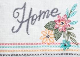 R3932 Kay Dee Home Comfort Flowers Embroidered Kitchen Pocket Oven Mitt Cotton