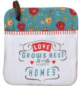 R4702 Kay Dee Country Fresh Love Grows Best In Happy Home Kitchen Pocket Mitt