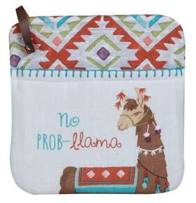 R4742 Kay Dee Lovely Llama No Prob-llama Pocket Kitchen Oven Mitt Cotton