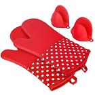 Kdf338a Kedsum Heat Resistant Silicone Oven Mitts Pair Extra Long Potholder