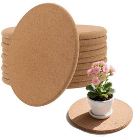 Keileoho 748675918090 10 Pcs 7.5 Inch Cork Trivet Plant Coasters 3/8 Thick Round Corks