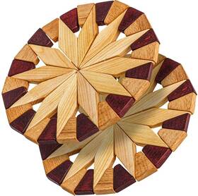 Kibs Group 763416971028 Wooden Trivets For Hot Dishes - 2 Pcs Natural Handmade Wood Trivet Mat Stur