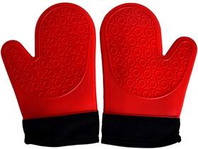Cominhkpr152210 Killers Instinct Outdoors 2pcs Red Black Professional Extra Large Silicone Oven Mitts And Pot Holders