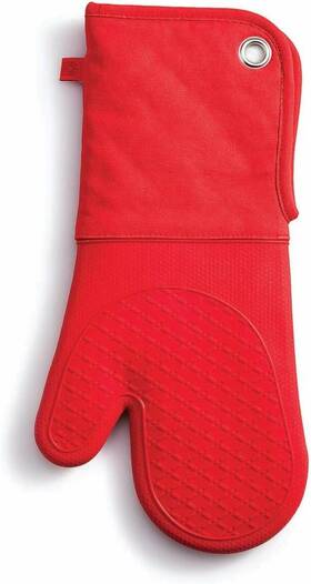 King Arthur Baking Company 313111756798 Oven Mitt Fleece-lined Silicone Cotton Cuff Safe To 500-deg F