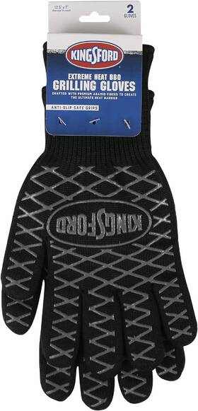 Bb12383 Kingsford Extreme Heat Bbq Grill Gloves 2 Count Resistant Black