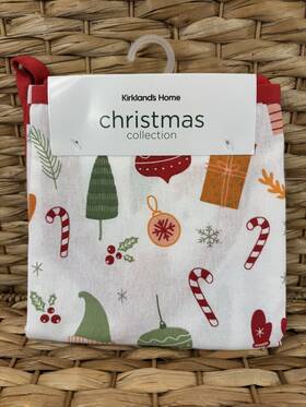 25-297561 Kirkland S Home Christmas. Festive Apron And Pot Holder Set New